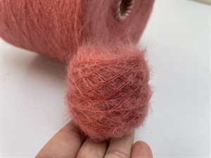 Kid mohair - i varm rosa, 25 gram